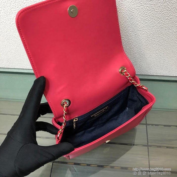 CHANEL香奈兒 独家背景实拍 Chane1 OHANEL 2019最新款口盖包 进口小羊皮 内里搭配牛仔布 可单肩可斜挎  Cco1135
